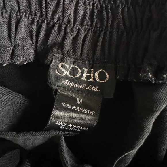 Soho | High-Waisted Lightweight Pants Black - Size M - Picture 3 of 3